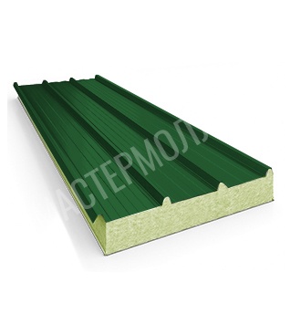 Кровельные сэндвич панели из пенополистирола 160 мм RAL 6002 Зеленый