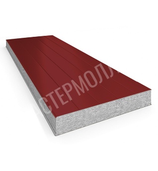 Стеновая сэндвич-панель из минваты 100 ММ RAL 3011 Коричнево-красный